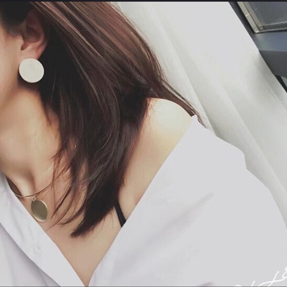 Jewelry - Silver disk earrings 